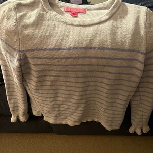 EUC Lilly Pulitzer Cream and Blue Striped Sweater